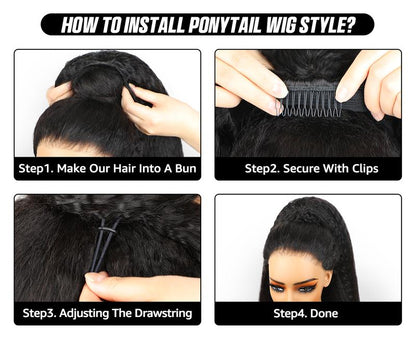 Sale Happening Now:70%OFF[3 In 1 Half Wig]  Afro Curly Wear  Half Wig 180% 250% Density Upgrade With Drawstring Cap Invisible Hairline Human Hair Wigs